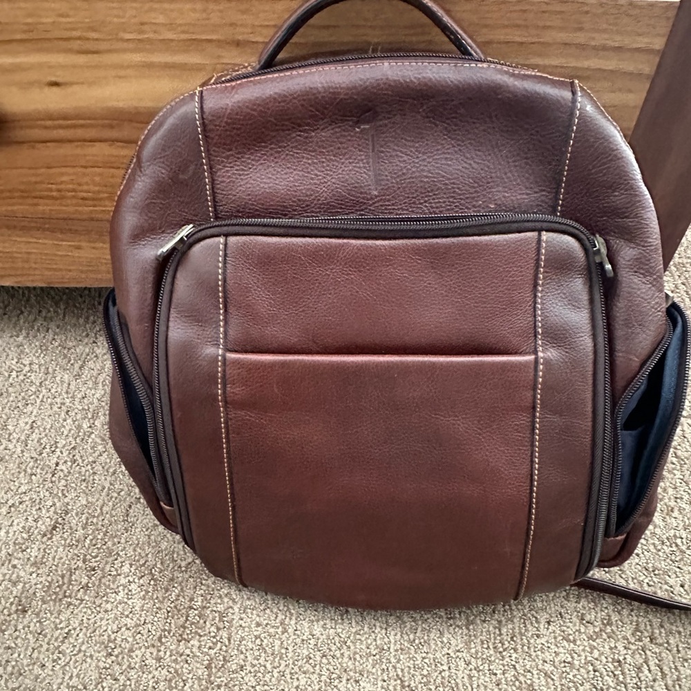 Small leather backpack